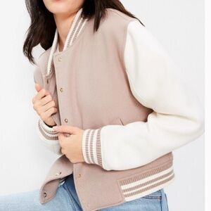 Loft varsity bomber jacket